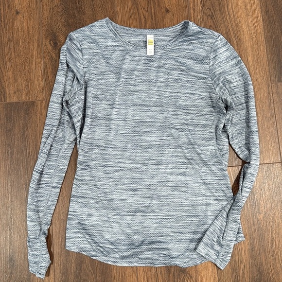 Lole Medium Long Sleeve Lightweight Blue Spacedye Running Yoga Hiking Summer - Picture 3 of 5